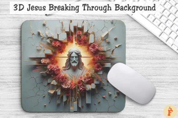 3D Jesus Breaking Through: A Dynamic Graphics Background