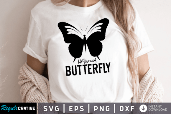 Antisocial Butterfly SVG for Modern Crafts and Graphics