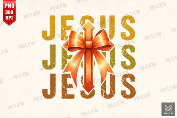 Coquette Jesus Sublimation PNG for Religious Crafts Graphics