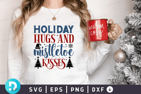 Holiday Hugs and Mistletoe Kisses SVG: Perfect for Crafts