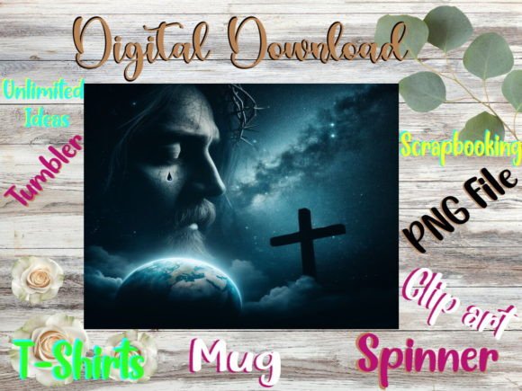Jesus Crying World: A Unique Graphic for Tumbler Wraps