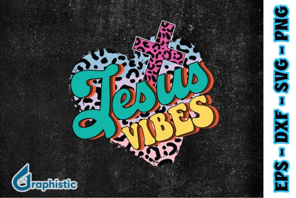 Jesus Vibes Retro Jesus Leopard SVG for Graphics and Print