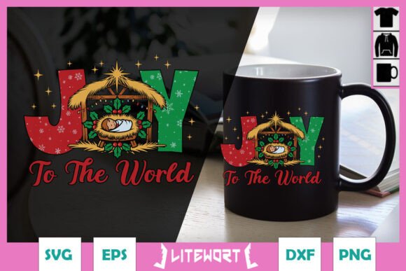 Joy to the World Christmas Jesus SVG for Crafts and Graphics