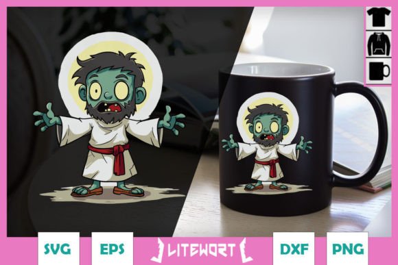 Zombie Jesus Halloween SVG for Crafts and Graphics